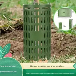 DTOPBUYAGE - Protège-bark pour jeunes plants en plastique 38cm*25cm vert2 pièces dtopbuyage
