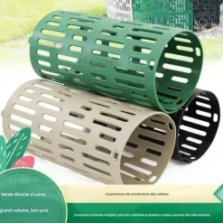 DTOPBUYAGE - Protège-bark pour jeunes plants en plastique 38cm*25cm vert2 pièces dtopbuyage
