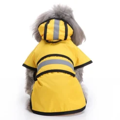 DTOPBUYAGE - Réfléchissante manteau chien pluie avec capuche manteau imperméable