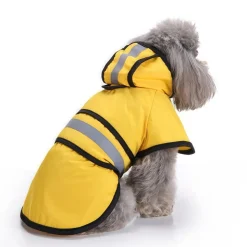 DTOPBUYAGE - Réfléchissante manteau chien pluie avec capuche manteau imperméable
