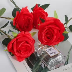 DTOPBUYAGE - Rose artificielle en velours pour décoration 10pcs dtopbuyage