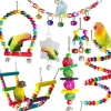 DTOPBUYAGE - Set de 7 jouets pour oiseaux avec cloches