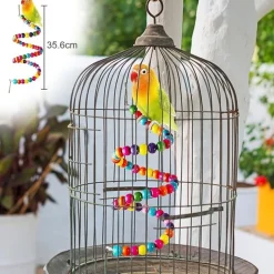 DTOPBUYAGE - Set de 7 jouets pour oiseaux avec cloches
