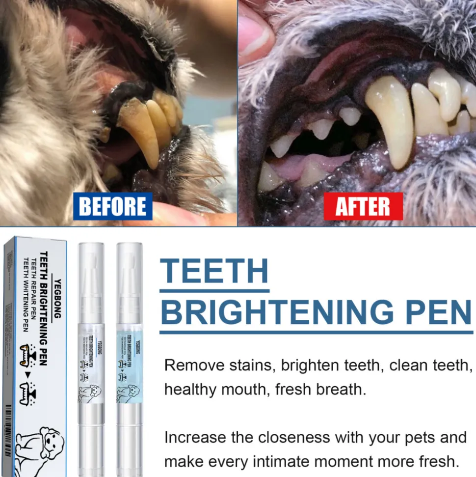 DTOPBUYAGE - Stylo de nettoyage dentaire pour animaux de compagnie, pour chiens et chats - dtopbuyage