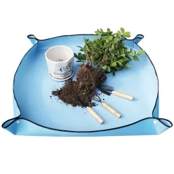 DTOPBUYAGE - Tapis de rempotage pour le jardinage bleu, 50cmx50cm dtopbuyage