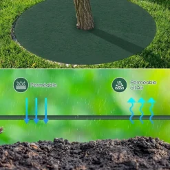 DTOPBUYAGE - Tissu de jardinage non - tissé diamètre 27cm lot de 10 dtopbuyage