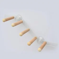 DTOPBUYAGE - Ventouse perche en bois pour perroquet cage jouet