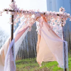 DTOPBUYAGE - Vigne de fleurs de cerisier artificielles pour décor intérieur et masquer les tuyaux rosé dtopbuyage