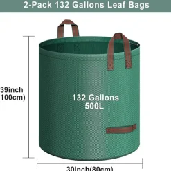 DTOPBUYAGE - 2x sac déchets verts 500l résistant