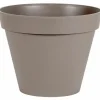 EDA - Pot de fleur rond toscane ø 40 x hauteur 32 cm - 23 l - taupe