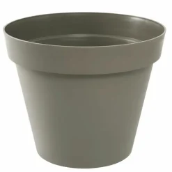 EDA - Pot de fleur rond toscane ø 60 x hauteur 47 cm - 76 l - taupe
