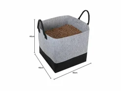 EDA - Sac à granulés feutrine 60l jura montania - 40 x 40 x 40 cm