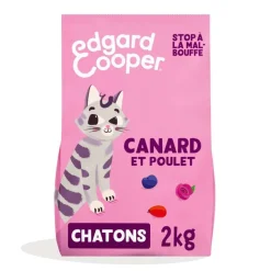 EDGARD&COOPER - Croquettes au poulet et canard pour chaton 2kg