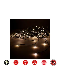 EDM - Rideau icicle easy-connect 2x0,5m 12 bandes blanc chaud 30v (usage int. Ext.) edm total 0,72w