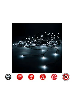 EDM - Rideau icicle easy-connect 2x0,5m 12 bandes blanc froid 30v (usage int. Ext.) edm total 0,72w