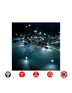 EDM - Rideau red icicle easy-connect 2x1,5m 90 led blanc froid 30v (usage int. Ext.) edm total 1,62w