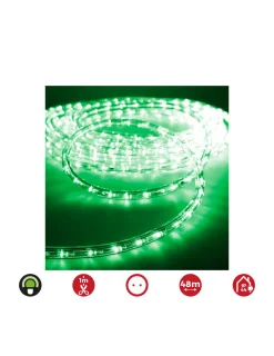 EDM - Tube flexiled led 2 voies fixes 30 leds/m 48m vert