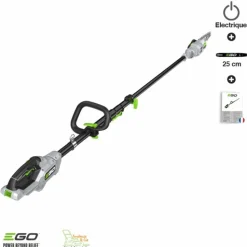 EGO POWER+ - Perche élagueuse téléscopique carbone ps1000e à batterie egopower guide oregon 25 cm