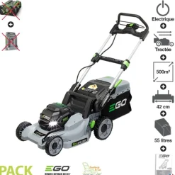 EGO POWER+ - Tondeuse électrique sans fil ego lame 42cm sans batterie ni chargeur