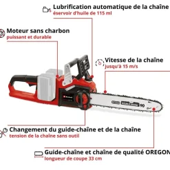 EINHELL - Tronçonneuse sans fil ge-lc 36/35 li - solo - power x-change