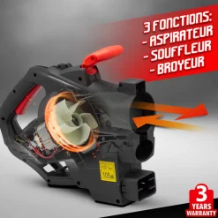 ELEM GARDEN TECHNIC - Aspirateur souffleur broyeur 3000w avec vitesse variable - elem garden