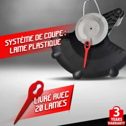 ELEM GARDEN TECHNIC - Coupe bordures sans fil 20v batterie lithium 2000mah - 25cm - elem garden