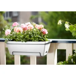 ELHO - Jardinière barcelona en plastique blanc - L50cm