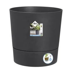 ELHO - Pot Greensense Aqua Care ciment rond, avec réservoir d'eau - D.43cm