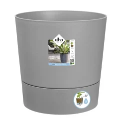 ELHO - Pot Greensense Aqua Care ciment rond, avec Réservoir d'eau - D.35cm