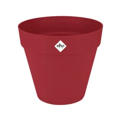 ELHO - Pot Loft rond à réserve d'eau, coloris rouge théâtre - D.19,3xH.17,5cm
