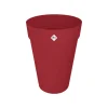 ELHO - Pot Loft rond haut, coloris rouge théâtre - D.42xH.56cm