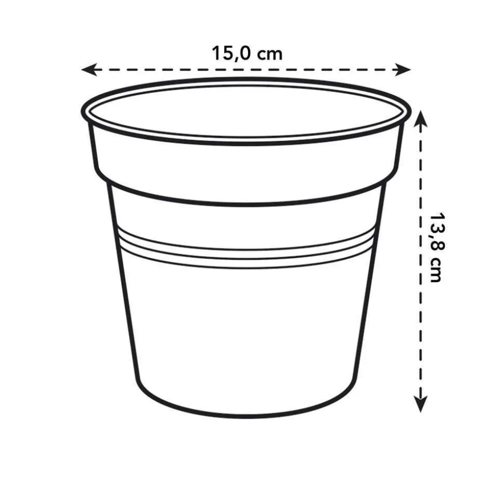 ELHO - Pot pour orchidée Green Basics en plastique transparent - D.15 cm