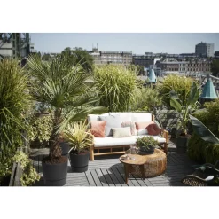 ELHO - Pot rond Greenville en polypropylène noir - D.40 cm