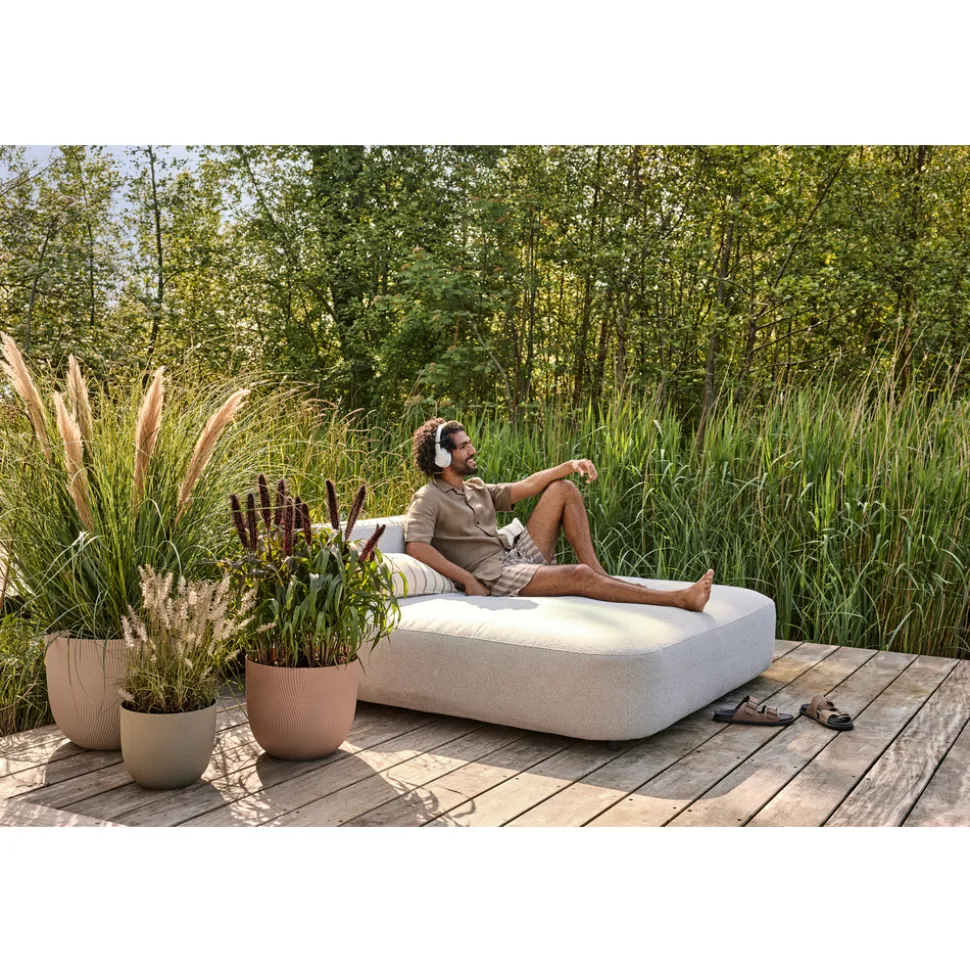 ELHO - Pot Sereh rond, coloris argile froide - D.39xH.33,3cm