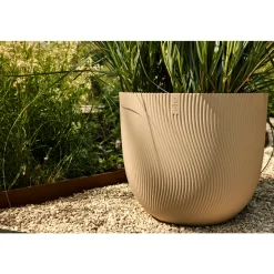 ELHO - Pot Sereh rond, coloris beige champignon - D.39xH.33,3cm