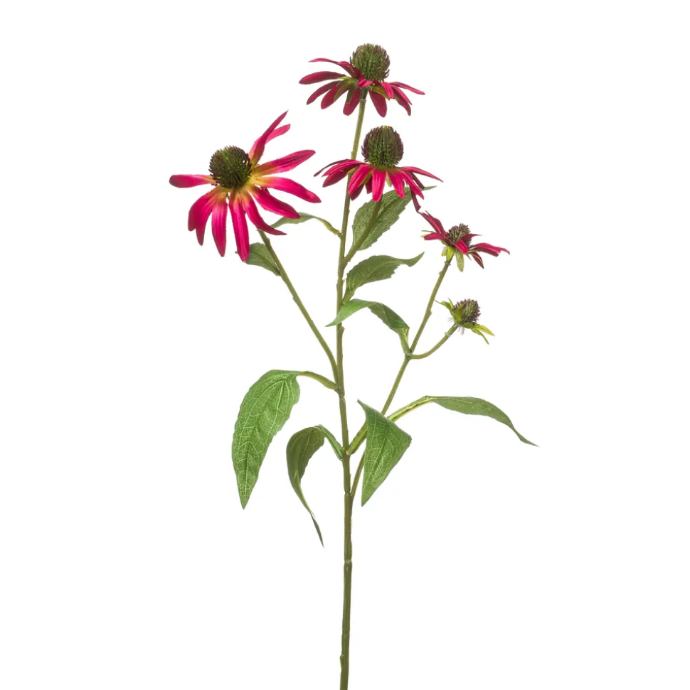 EMERALD - Fleur artificielle, tige d'échinacée - H.73cm