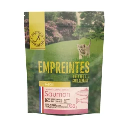 EMPREINTES - Croquettes au saumon pour chaton, sans céréales - 750g