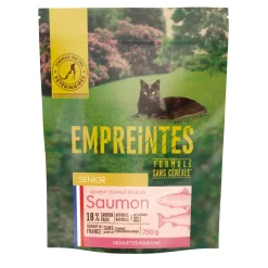 EMPREINTES - Croquettes au saumon pour chat senior, sans céréales - 750g