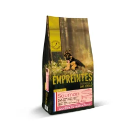 EMPREINTES - Croquettes saumon sans céréales, moyen/grand chiot - 2,4kg