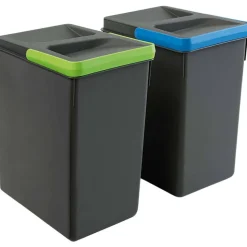 EMUCA - Bacs de tri pour tiroir de cuisine recycle 2 bacs de 7 litres