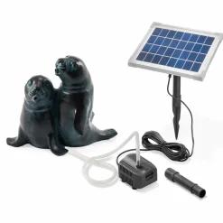 ESOTEC - Esotec gargouille couple de chiens de mer avec pompe de bassin solaire 5 watts jeu d'eau 101656