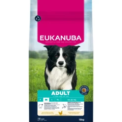 EUKANUBA - Croquettes au poulet, pour chien adulte de taille moyenne - 15kg