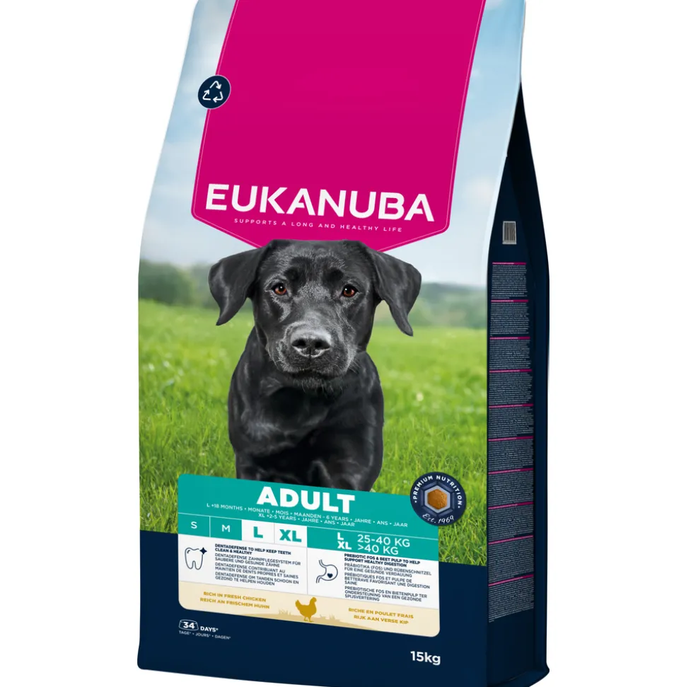 EUKANUBA - Croquettes au poulet, pour chien adulte de grande taille - 15kg
