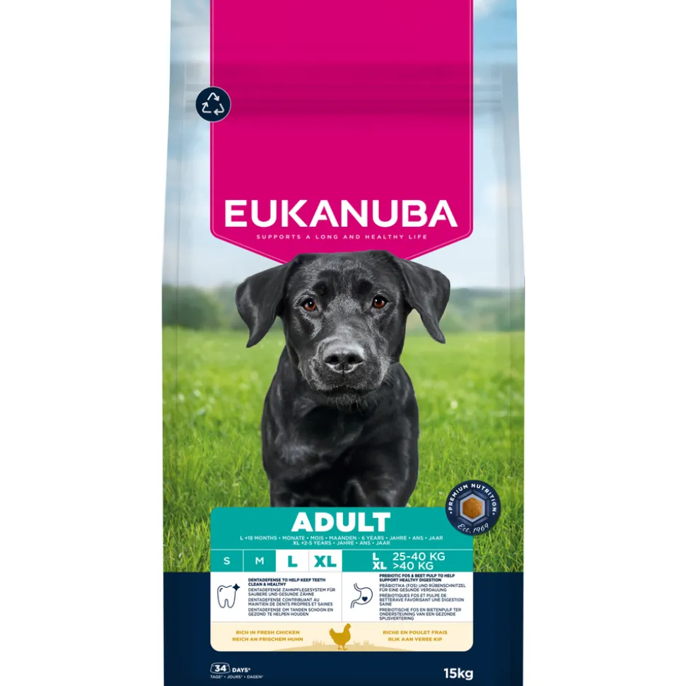 EUKANUBA - Croquettes au poulet, pour chien adulte de grande taille - 15kg