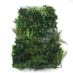 EXELGREEN - Mur végétal artificiel premium city 3 - 15 plantes - 1m x 1m