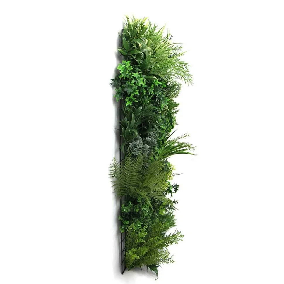 EXELGREEN - Mur végétal artificiel premium city 3 - 15 plantes - 1m x 1m