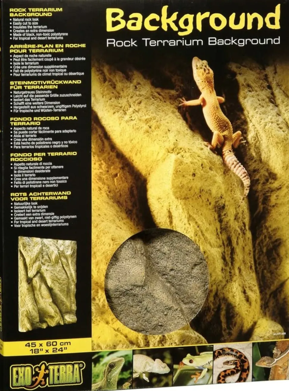 EXO TERRA - Fond décor en relief terrarium 60x60cm