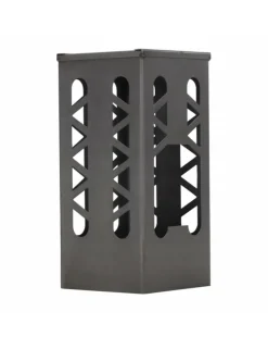 FARM COOK - Cheminée d'extérieur en acier tanana h 60 cm-acier noir sablé-28 --56x28 cm--acier noir sablé