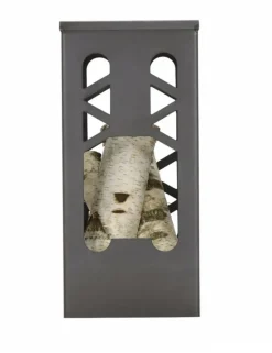 FARM COOK - Cheminée d'extérieur en acier tanana h 60 cm-acier naturel-28 --56x28 cm--acier naturel