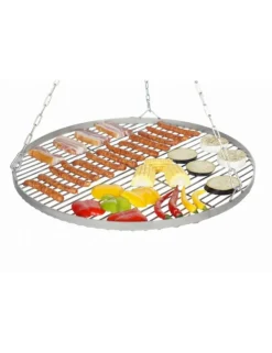 FARM COOK - Grille ronde à suspendre pour brasero en acier-ø 60cm-acier inoxydable---acier inoxydable